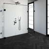 Saniclass Create douchecabine XL 80x200cm profielloos met antikalk en 8mm veiligheidsglas zwart mat SW223700 Saniclass Create douchecabine XL 80x200cm profielloos met antikalk en 8mm veiligheidsglas zwart mat SW223700