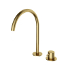 Hotbath Cobber Mitigeur de lavabo - haut - sur gorge - sans vidage - laiton brossé PVD (or) SW1117819