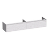 BRAUER Embrace meuble sous-lavabo - 198x35x45.5cm - 2 tiroirs softclose - sans poignées - 2 découpes pour siphon - Forest Seashell SW1200296