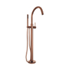 Brauer Copper Edition vrijstaande badmengkraan met staafhanddouche en 150cm doucheslang Koper geborsteld PVD SW374503 Brauer Copper Edition vrijstaande badmengkraan met staafhanddouche en 150cm doucheslang Koper geborsteld PVD SW374503