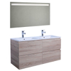 Adema Looks Badmeubelset 120x45.5x58cm met overloop met spiegel hout SW399372 Adema Looks Badmeubelset 120x45.5x58cm met overloop met spiegel hout SW399372
