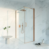 Fortifura Galeria Douchecabine - 70x120x200 - Profiel veiligheidsglas - antikalk - PVD - geborsteld koper SW1446139