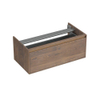Forzalaqua Reno 2.0 meuble sous-lavabo 100x51x40cm avec 1 tiroir sans poignée à fermeture douce Chêne massif Havanna SW492330