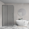 Aqua Vista Lokla Cuadra zijwand - 30x200cm - incl. montageset - t.b.v. douchecabine - rookglas - gunmetal SW1413290