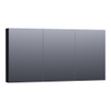 Saniclass Plain Spiegelkast 139x70x15cm Mat Zwart SW392995 Saniclass Plain Spiegelkast 139x70x15cm Mat Zwart SW392995