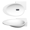 Clou First vasque de fontaine 38,8x24,6cm trou de robinet à droite Aluite Blanc mat SW9276