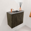 Mondiaz JOYA-DLUX 51.6cm toiletmeubel - ronding rechts kleur Shadow - Wastafel FAYE positie Links 1 kraangat kleur Sombra. SW1425207