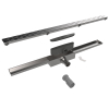Easy Drain Compact caniveau de douche plaque simple avec sortie latérale 6x50cm 30mm inox 2301311