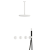 Hotbath Cobber IBS70 Regendoucheset - inbouw - 30cm plafondarm - 30cm ronde hoofddouche - staafhanddouche - mat wit SW678193