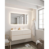 Mondiaz VICA ensemble de meuble de salle de bain - 120cm - meuble sous-vasque lin - 4 tiroirs - lavabo lune double - 2 trous de robinet - version XL 60cm de haut SW1090506