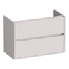 BRAUER Adore meuble sous-lavabo peu profond - 80x39x55cm - 2 tiroirs softclose - sans poignées - 1 découpe pour siphon - sable mat SW1198484