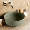 Mondiaz Coss Waskom - 36x36x13cm - rond - opbouw - Solid surface - Army SW643471
