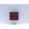 H&R Badmeubelen Infinity Wastafelonderkast - 60x44.8x55cm - 3D-front - 2 lades - greeploos - terra mat SW873378