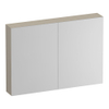 BRAUER Impress Deluxe armoire de toilette - 100x70x15cm - éclairage interne et externe - 2 portes miroirs recto verso - beige mat SW1198949