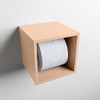 Mondiaz EASY Porte-rouleau de papier toilette - CUBE 170 - 16x16x16cm - solid surface - Rosee SW1026201