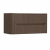 H&R Badmeubelen Juice Meuble sous vasque - 100x45x50cm - angle gauche arrondi - 2 tiroirs - poignée intégrée - coffee SW1489626