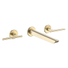 Crosswater Foile Wastafelkraan - 2 hendels - inbouw - geborsteld messing (goud) SW968386