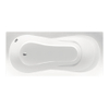 Xenz Curaçao Douchebad - 175x80x47 - afvoer uiteinde - acryl - wit SW103005