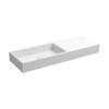 Clou Mini Wash Me lave-mains - 56x19x6cm - pierre minérale - trou robinet droite - blanc SW9308