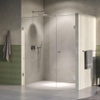 BRAUER Void Carving porte de douche - 170x200cm - porte pivotante 70cm côté mur - PVD - inox brossé SW1418202