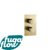 FugaFlow Eccelente Sobrado Badkamer Thermostatische Inbouwkraan - inbouwdeel - geborsteld messing PVD - Black Friday - SW1123326