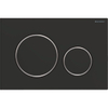 Geberit Sigma20 plaque de commande - chasse à 2 touches - rond - chrome noir mat SW242681