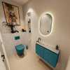 MONDIAZ TURE-DLUX Meuble toilette - 80cm - Smag - EDEN - vasque Opalo - position gauche - 1 trou de robinet SW1104566