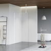 FugaFlow Eccelente Vetro douche à l'italienne salle de bain - 110x200cm - verre clair - bras plafond - blanc mat SW1124485