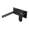 BRAUER Gunmetal Edition Wastafelmengkraan inbouw - rechte uitloop links - hendel breed plat - inclusief inbouwdeel - afdekplaat - model C 1 - PVD - geborsteld gunmetal SW715851