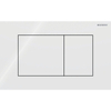Geberit Sigma40 plaque de commande - chasse 2 touches - extra plate - boutons carrés - verre - blanc SW1237227