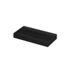 Ink United lavabo - 90x45x11cm - vasque centrée - 1 trou de robinet - noir mat SW207333