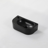 QeramiQ Pure Lave-mains - 40x22x12cm - Gauche - Lisse - demi-rond - 1 trou de robinet - Céramique - Noir mat SW1209556