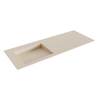 Mondiaz AVON lavabo - 120x46x0.9cm - vasque à gauche - sans trou de robinet - linen (blanc) SW429622