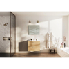 Go by Van Marcke ensemble meuble de salle de bains - 80x65x45.5cm - 2 tiroirs - avec poignées - 1 lavabo blanc mat - 1 trou de robinet - avec miroir - MDF chêne riverside SW911685