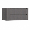 H&R Badmeubelen Juice Meuble sous vasque - 100x45x50cm - angle gauche arrondi - 2 tiroirs - poignée intégrée - Wengé SW1489550