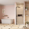 Crosswater Asura Porte de douche - 100cm - porte pivotante - sans poignée - noir mat SW1176485