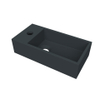 Arcqua Flair lave-mains - 36x18x9cm - marbre coulé - trou robinet gauche - anthracite mat SW1474777