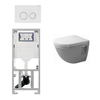 Duravit Philippe Starck 3 compact bâti-support encastré ensemble abattant softclose plaque de commande sigma20 blanc SW32457