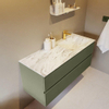 Mondiaz VICA-DLUX Ensemble de meuble de salle de bain - 120cm - meuble sous-vasque armée - 2 tiroirs - lavabo encastré cloud droite - 1 trou de robinet - version haute de 60cm - glace SW1088105