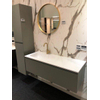 INK ensemble meuble de salle de bains 120x45x35cm 1 tiroir sans poignée avec lavabo en porcelaine Aspect béton vert mat SW539153