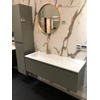 INK Ensemble meuble salle de bains 120x45x35cm 1 tiroir sans poignée avec lavabo Aspect porcelaine béton mat vert SW539153