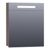 BRAUER Promise Armoire de toilette 59x70x15cm éclairage intégré rectangulaire 1 porte pivotante MFC Grove SW371665