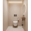 Pack WC QeramiQ Dely Swirl Compact - réservoir encastrable Geberit UP320 - avec bâti-support Burda - abattant slim - plaque de commande en métal gunmetal - boutons rectangulaires - blanc brillant SW1592295
