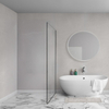 Aqua Vista Lokla Cuadra zijwand - 80x200cm - voor douchecabine - 8mm - helder glas - mat zwart SW1186375