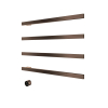 Hotbath &MORE Handdoekradiator - 80x76cm - vierkant - 4 stangen - horizontaal - met schakelaar - tuscan bronze (brons) SW1245772