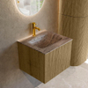 MONDIAZ KURVE-DLUX Meuble de salle de bains 50 cm couleur Dusk avec 1 tiroir et 0 porte. Lavabo GRUNNE Central 1 trou de robinet Oza. SW1432956