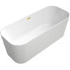 Villeroy & Boch Finion Baignoire îlot duo 170x70x48cm quaryl ovale avec bonde push to open, trop-plein or/blanc SW106614 Villeroy & Boch Finion Baignoire îlot duo 170x70x48cm quaryl ovale avec bonde push to open, trop-plein or/blanc SW106614