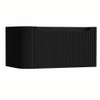 H&R Badmeubelen Juice Wastafelonderkast - 80x45x40cm - linkerhoek afgerond - 3D-front - 1 lade - geïntegreerde greep - zwart mat SW1259614