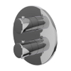 IVY Bond Partie apparente - pour mitigeur thermostatique encastré - inverseur d’arrêt 3 voies - rosace ronde - Chromé SW1030965