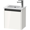 Duravit Ketho 2 meuble de lavabo avec 1 porte 41x29.2x44cm gauche, avec poignée blanc brillant anthracite SW772919